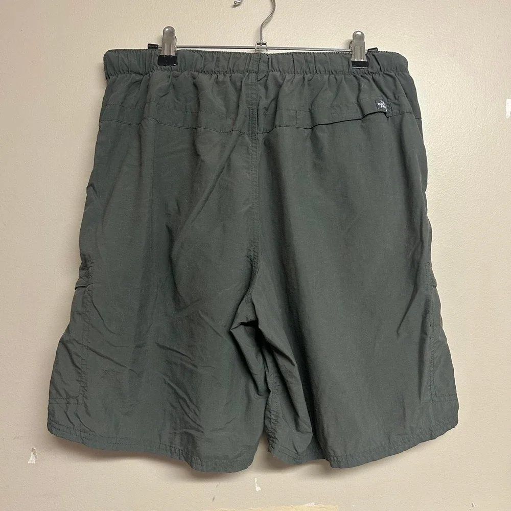 Vintage 90s The North Face Forest Green Hiking Belted Cargo Shorts Mens Medium